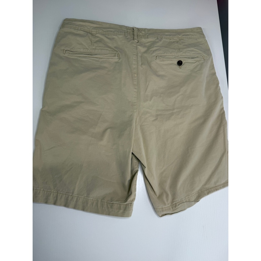 American Eagle Next Level Flex Khaki Chino Shorts Mens 34 Tan Stretch Twill - Picture 6 of 10